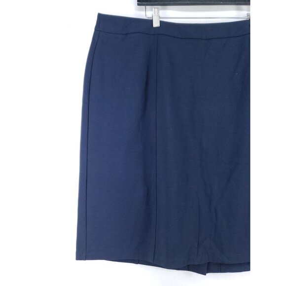 Cato Plus Size Pencil Skirt Womens 26W Blue Stretch Rayon Blend High Rise - Picture 4 of 7